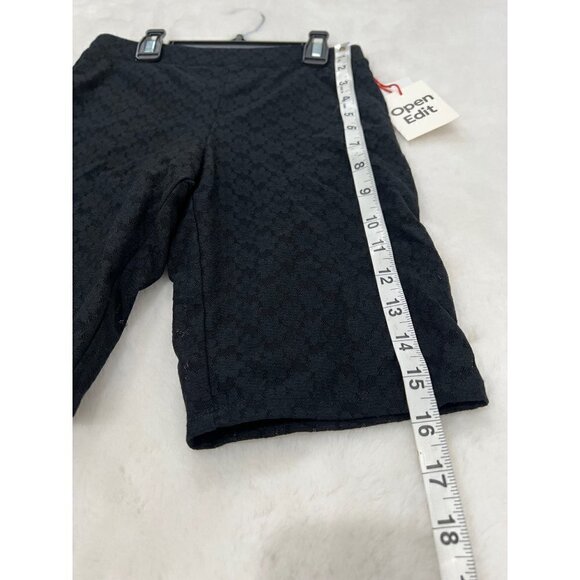 NWT Open Edit Floral Lace Bike Shorts In Black - Picture 6 of 11